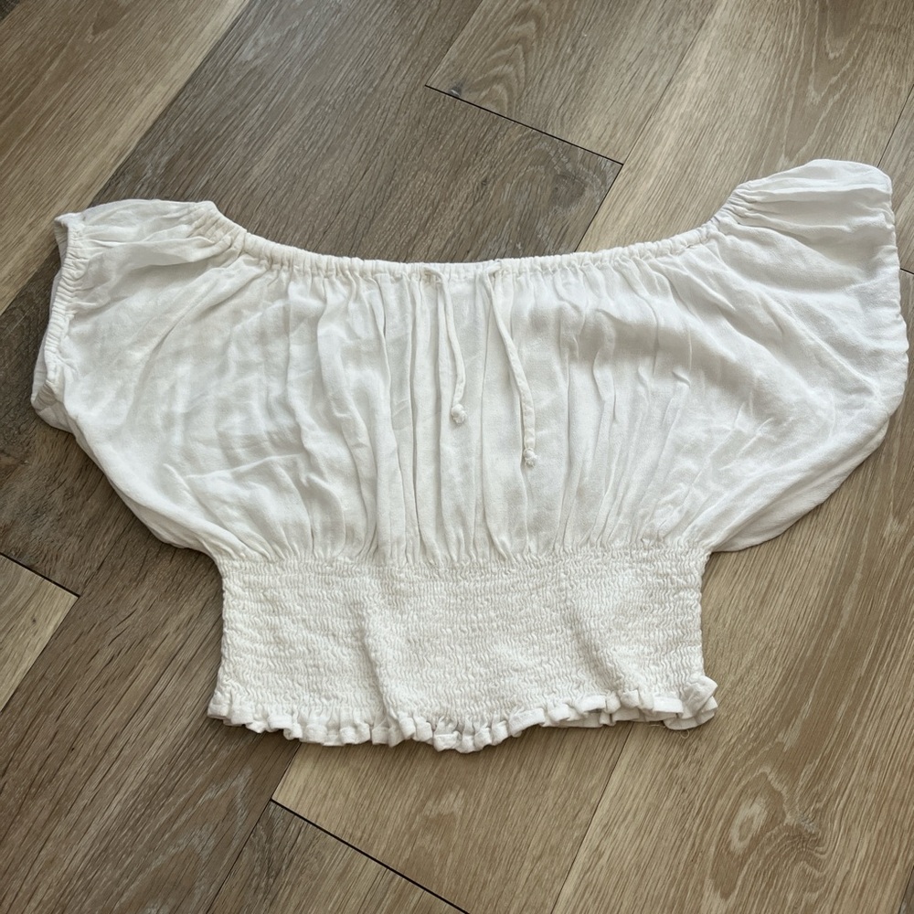 Elegant White Off-Shoulder Top